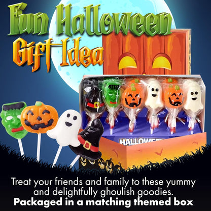 Fusion Select Halloween Character Lollipops – Parent-Approved Trick or Treat Sweets for School Goody Bags & Birthday Favors