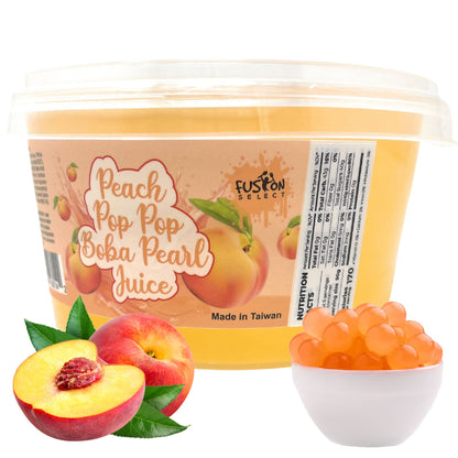 Fusion Select Strawberry Bursting Boba – Travel-Friendly Add-In for Camping Iced Coffee and Teas