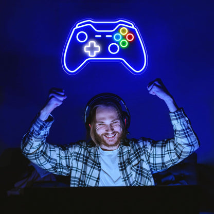 Gaming Neon Sign – Cozy Ambient Lighting for Man Cave and Recreation Room, Handmade LED Wall Art
