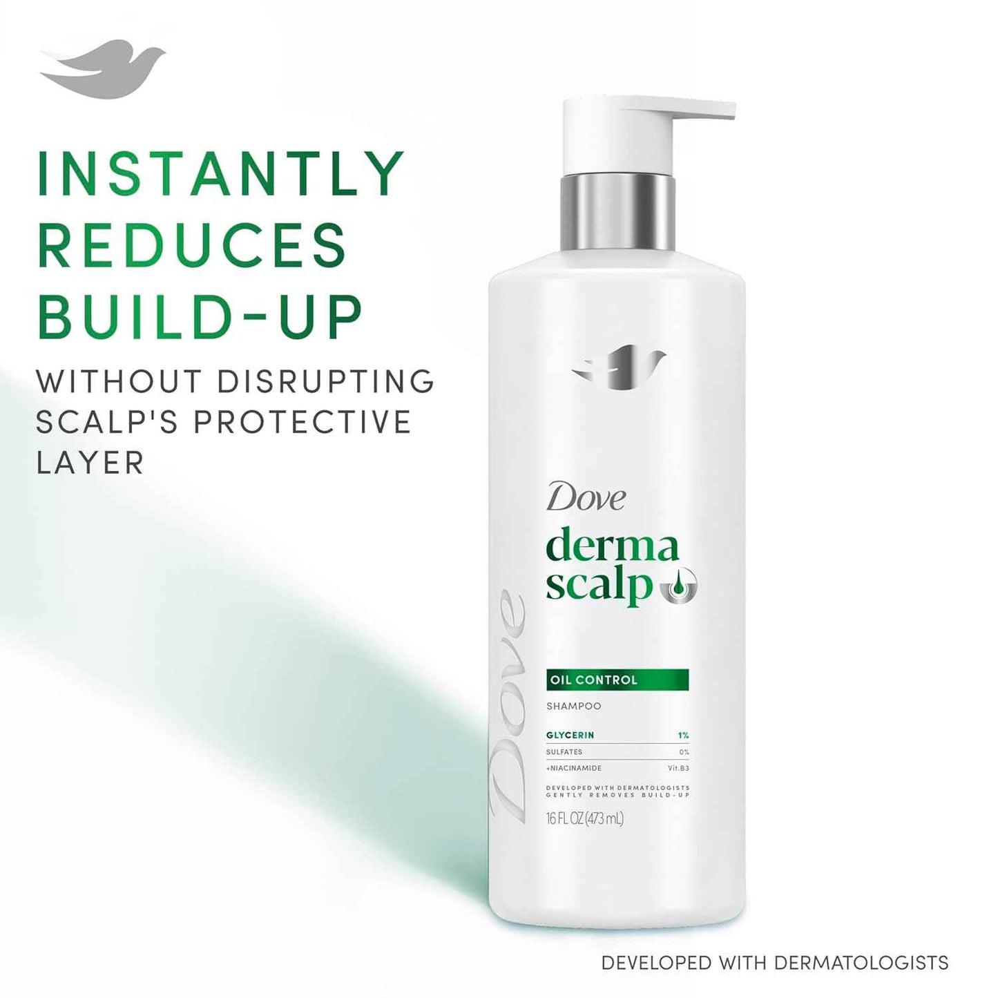 Dove Derma Scalp Oil Control Shampoo – Travel-Size Friendly 16 oz Wash for Gym Bags and Hotel Stays