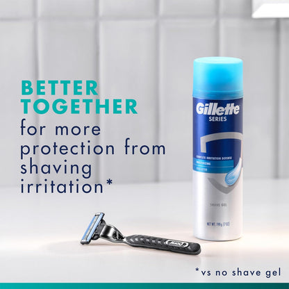 Gillette Mach3 Razor for Men – Practical Birthday Gift for Dad, Stainless Steel Handle with 2 Blade Refills