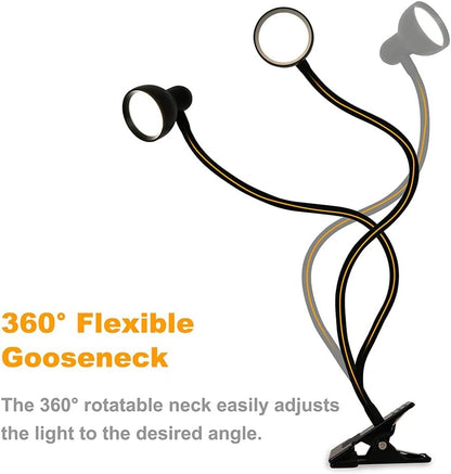 Glocusent Kids Reading Light - Safe LED Night Light for Loft Bed, No Heat Bulb Eye Care Clamp Lamp for Children