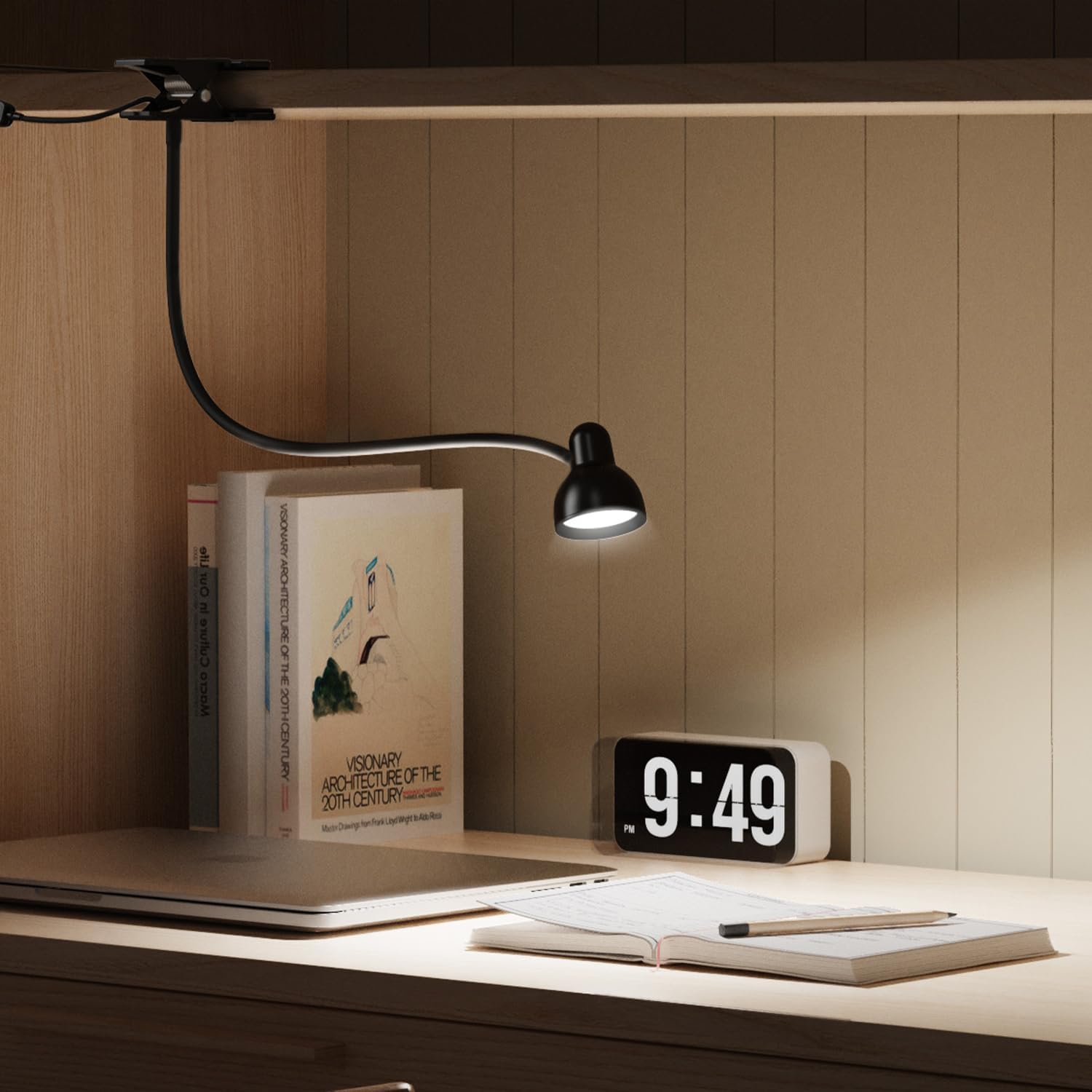 Glocusent Kids Reading Light - Safe LED Night Light for Loft Bed, No Heat Bulb Eye Care Clamp Lamp for Children