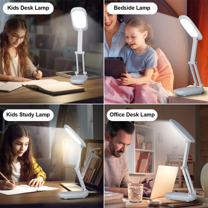 Glowave FoldPro Slim Lamp – Nightstand Reading Light, Neutral White in a Folding Two-Bracket Design
