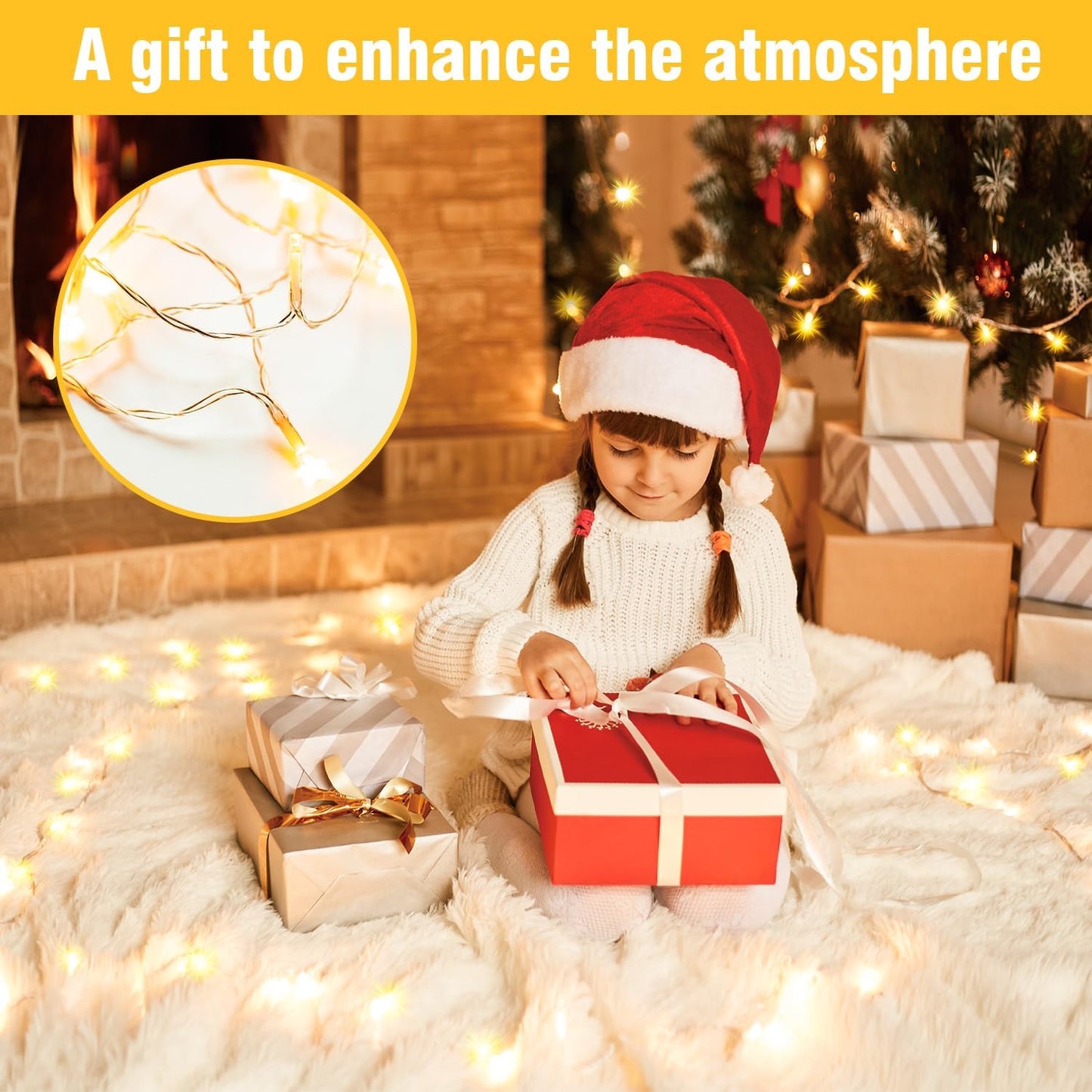 GlowNEST LED String Lights – Thoughtful Housewarming Gift for Her, Cozy Bedroom Decor