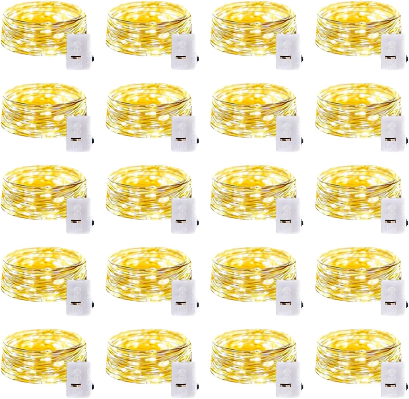 GlowNook LED Fairy Lights – Cozy Bedroom Decor, 7ft Silver Wire String with Warm White Glow