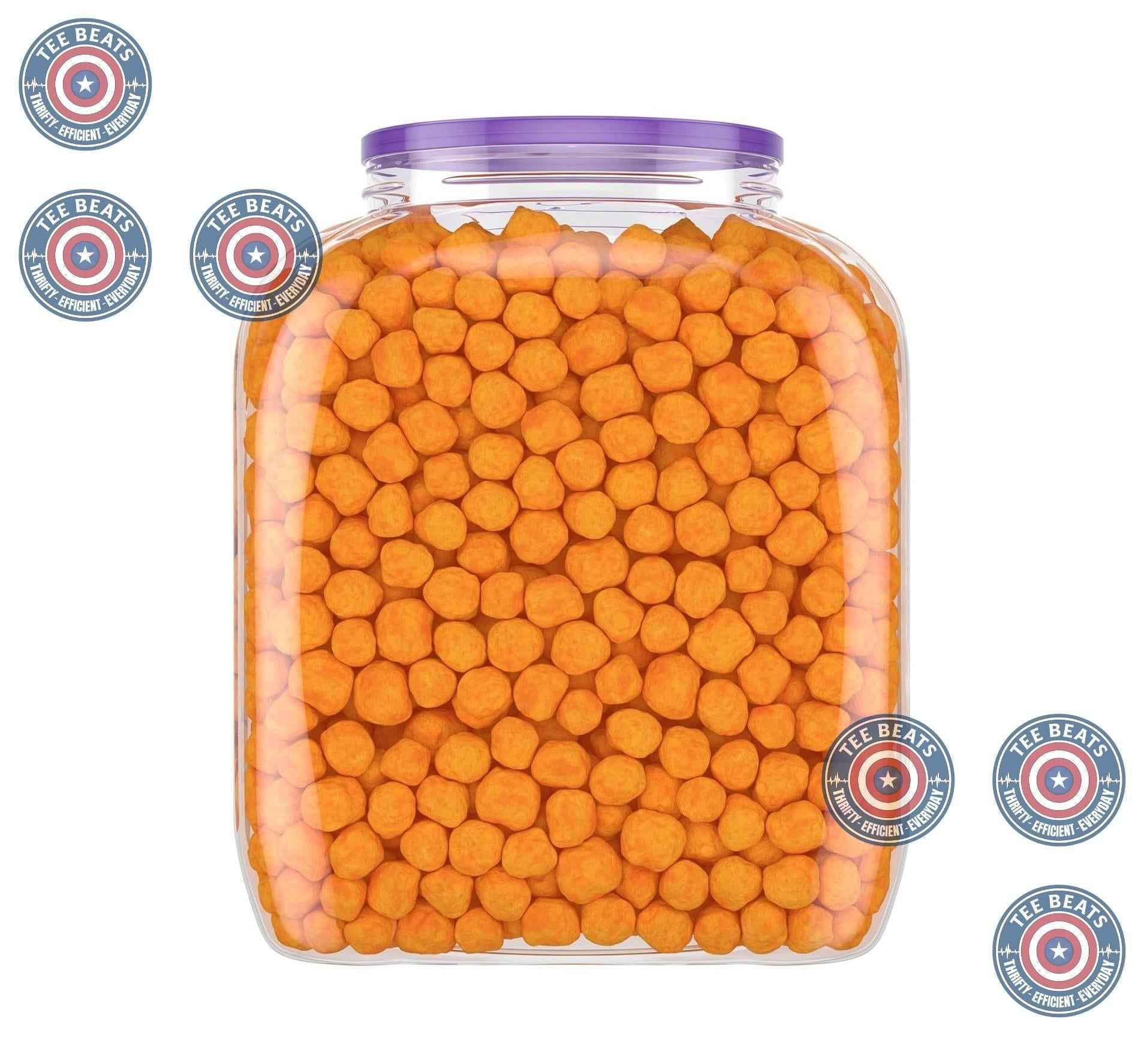 Utz Cheese Balls 36.5 oz Barrel – Guilt-Free Mindful Snacking for Home Cravings, Baked Not Fried Cheddar