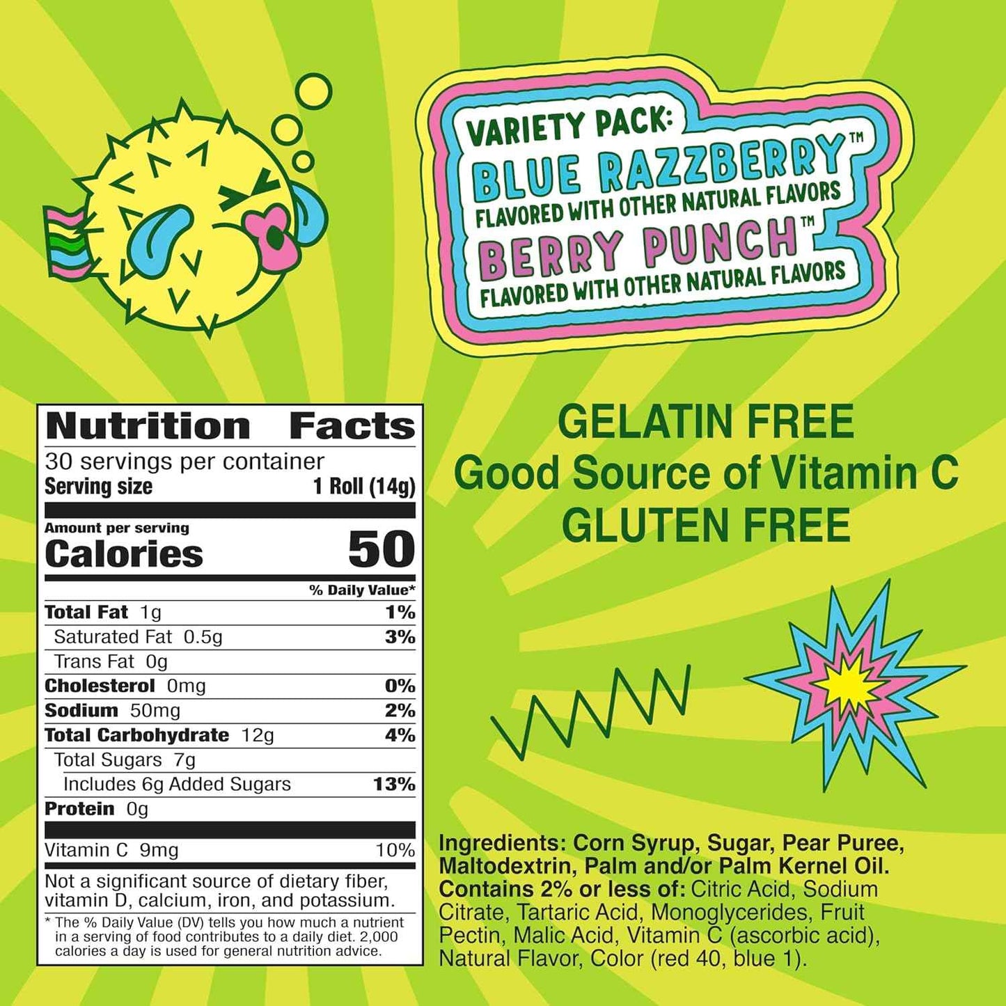 Fruit Roll-Ups Vitamin C Fruit Snacks – Better-for-You Pantry Snack for Families, 30-Count Sour Variety