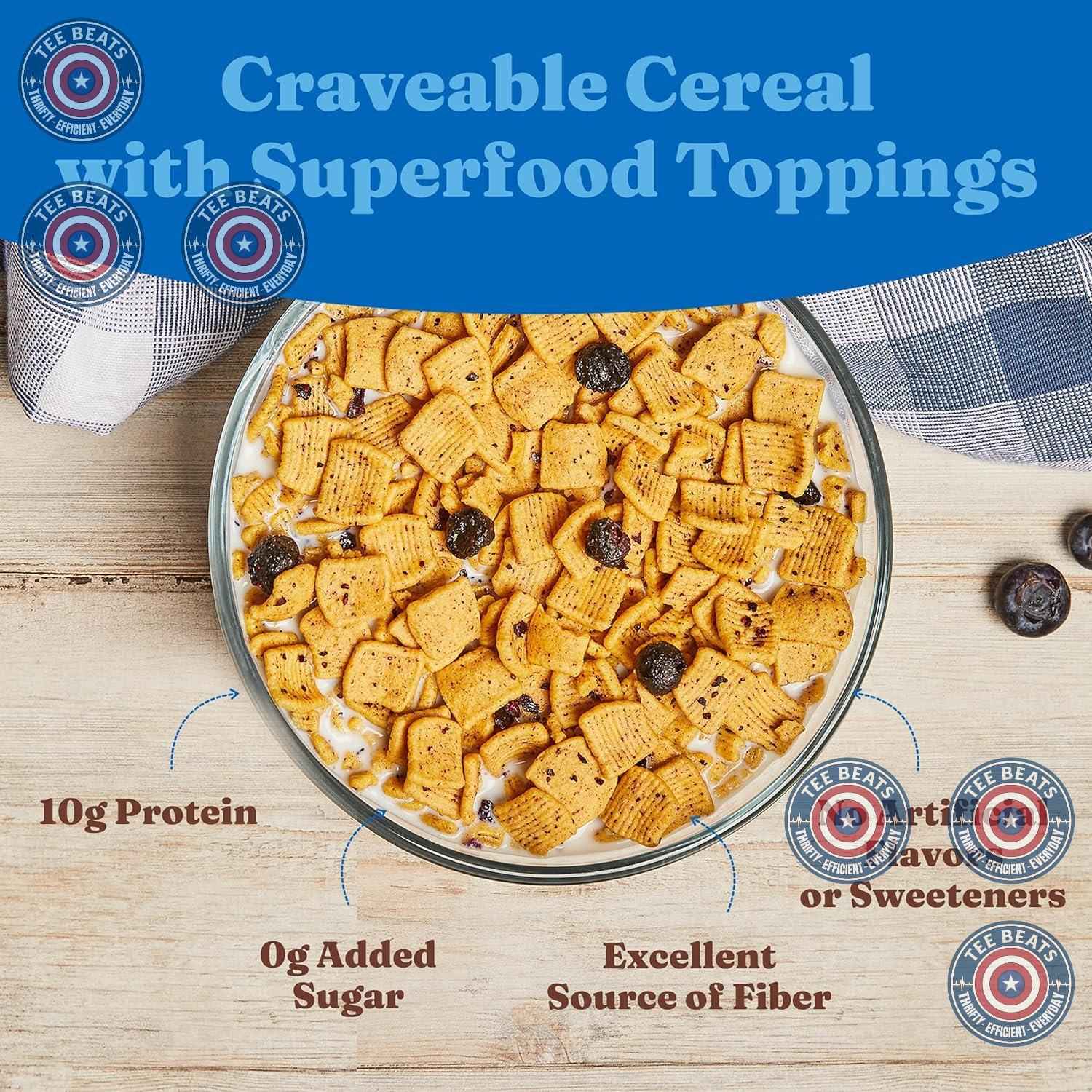 Catalina Crunch Protein Cereal – Desk-Friendly Low-Sugar Cereal for Focused Office Mornings, Blueberry Muffin