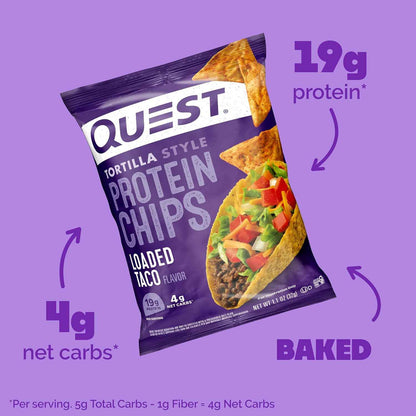 Quest Nutrition Chili Lime Tortilla Style Protein Chips – Quick Protein Boost for Home Office and Study Sessions