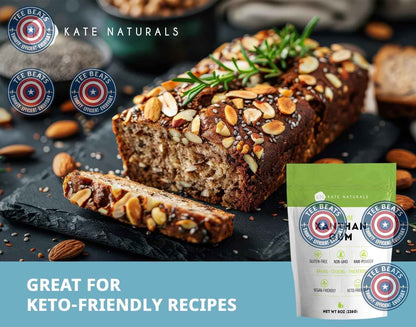 Kate Naturals Xanthan Gum for Baking, Ice Cream & Thickener – Calming DIY Bath Ritual Powder for Self-Care Night