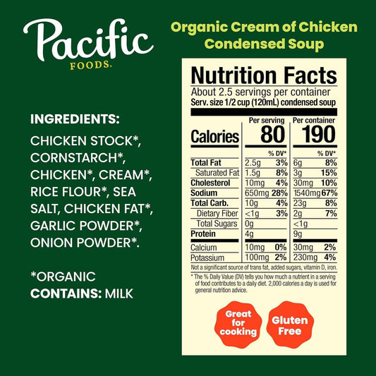 Pacific Foods Organic Cream of Mushroom Soup – Quick Desk Lunch for Busy Home Office Days, 10.5 oz Can