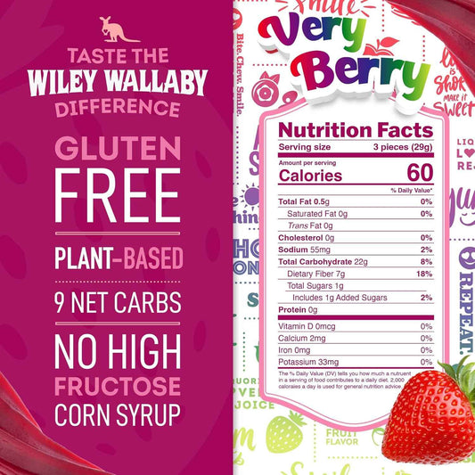 Wiley Wallaby Very Berry & Watermelon Variety Pack – Thoughtful Low Sugar Gift for Diet-Conscious Friends