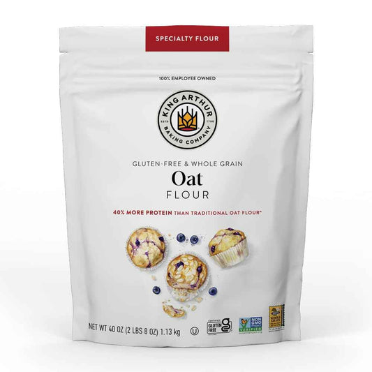 King Arthur Baking Company Gluten-Free Whole Grain Oat Flour 2.5 lbs – Nourishing Gluten-Free Baking for Sensitive Home Bakers