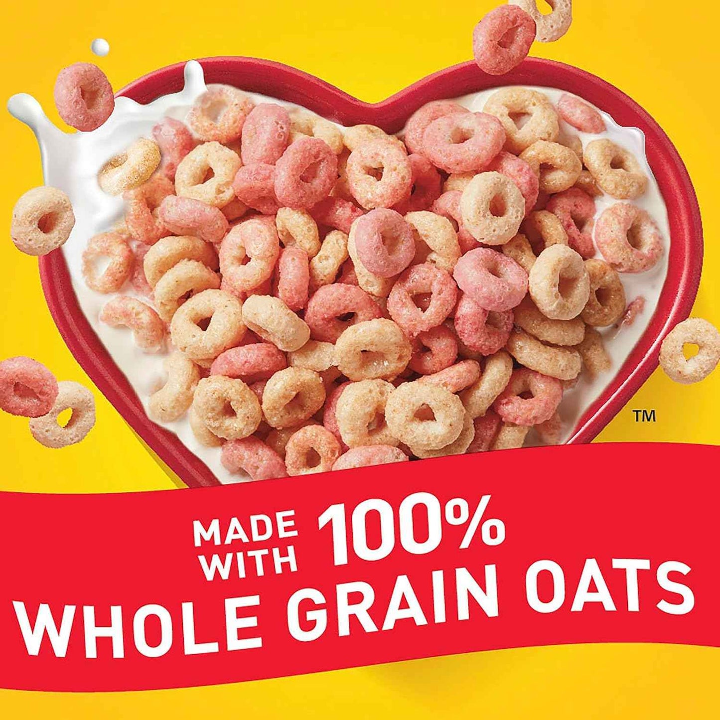Cheerios Strawberry Banana Cereal – School Lunchbox Safe Gluten Free Snack for Kids, Real Fruit Puree