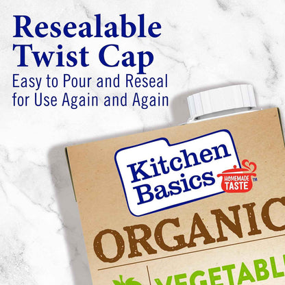 Kitchen Basics Organic Vegetable Stock – One Simple 1:1 Substitute for Broth and Stock, 32 oz Carton