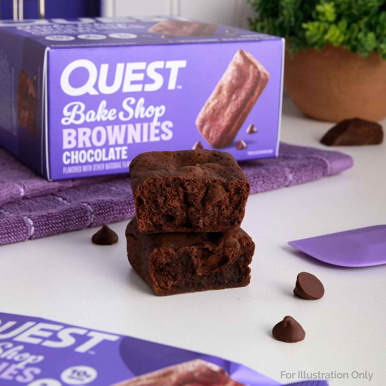 Quest Nutrition Chocolate Brownie – Thoughtful Low-Carb Gift for the Health-Conscious Friend, 10 Count