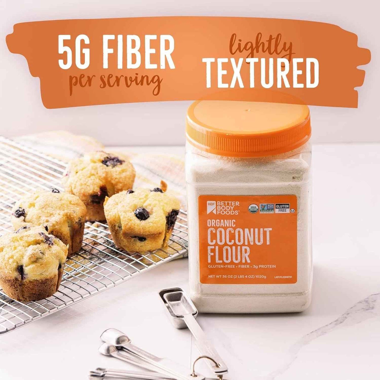 BetterBody Foods Organic Coconut Flour for Clean-Label Pantries and Simple Ingredient Baking