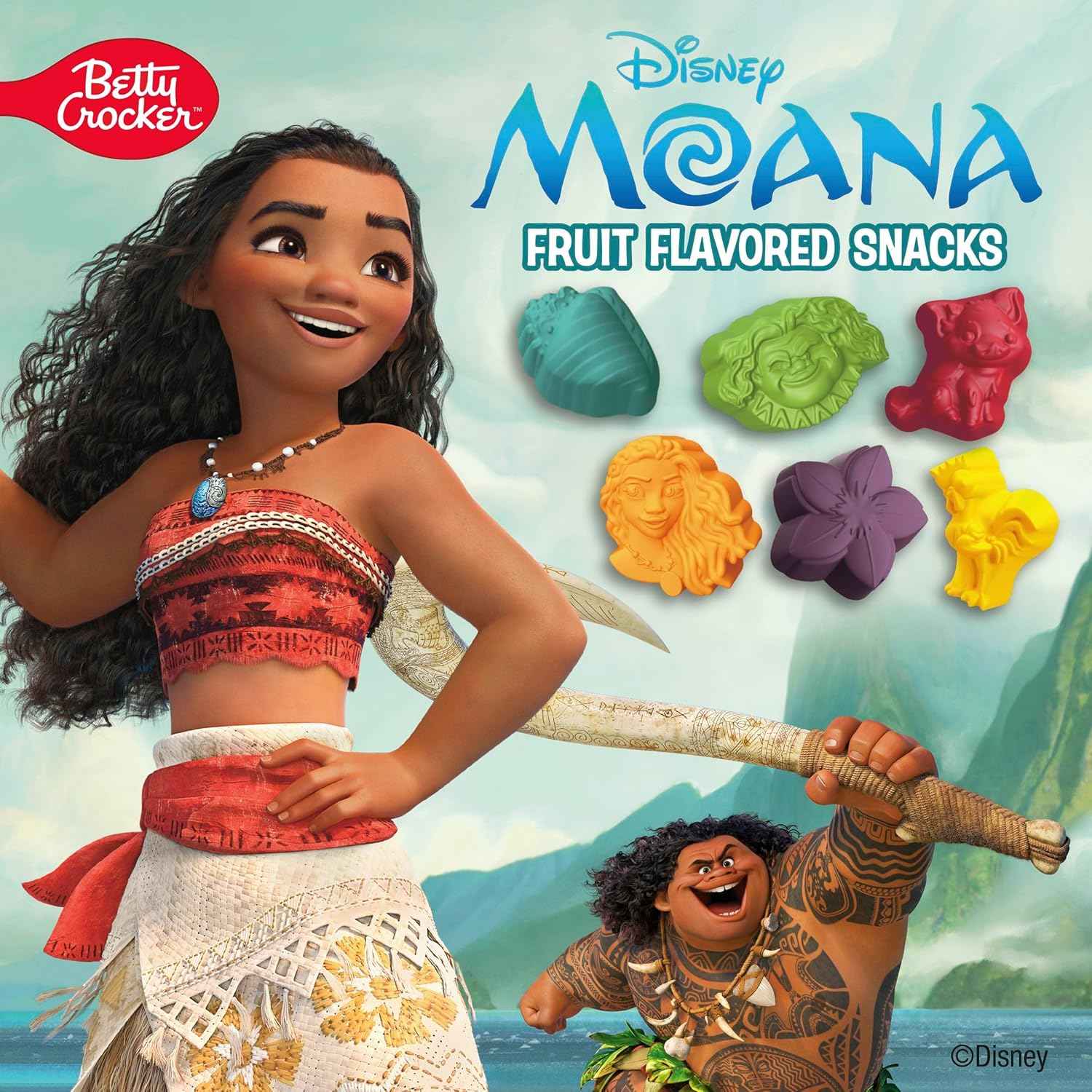 Disney Moana Gummy Snacks – Themed Disney Movie Night Treat Bag, 8 oz Box