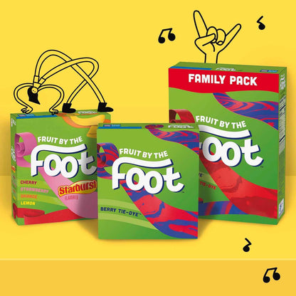 Fruit by the Foot Strawberry Tie-Dye Fruit Flavored Snacks – Sports Practice Snack Pouch for Active Kids