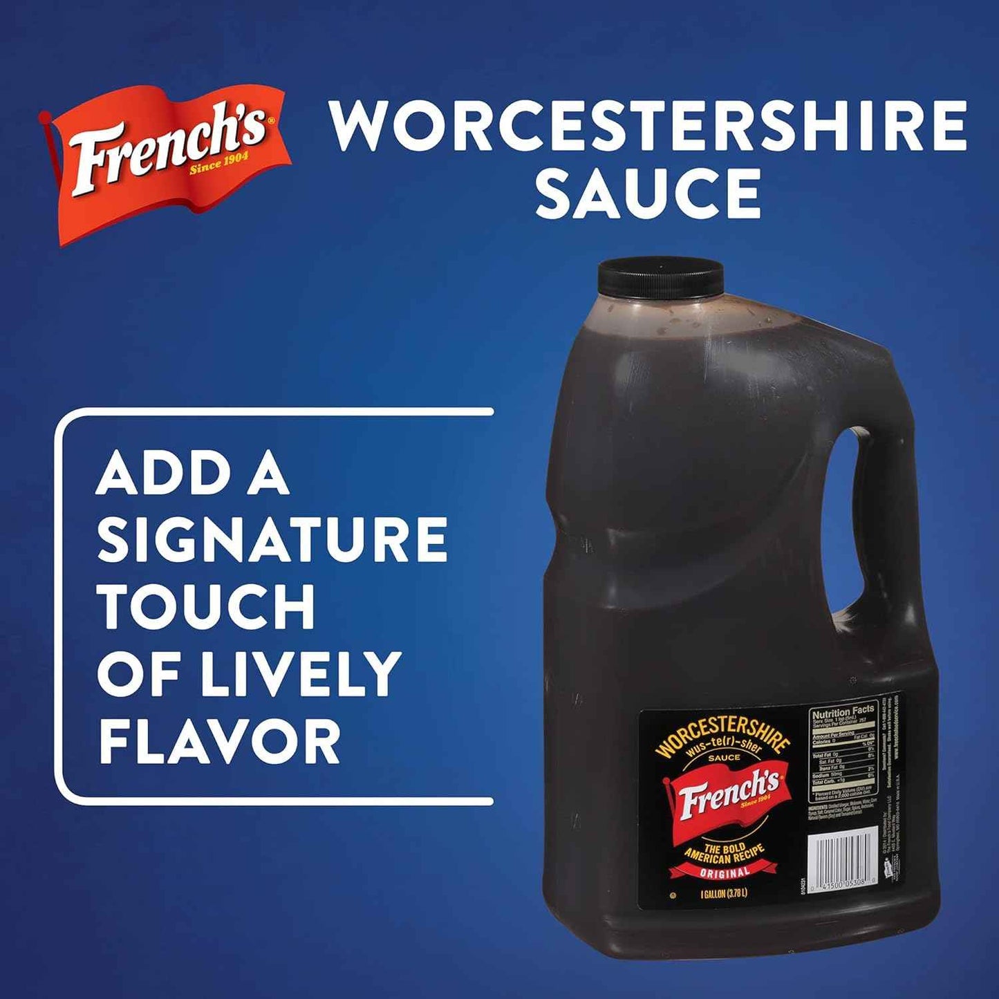 French's Worcestershire Sauce 1 gal Jug – Catering Prep Workhorse for Sauces, Glazes, and Bulk Marinades