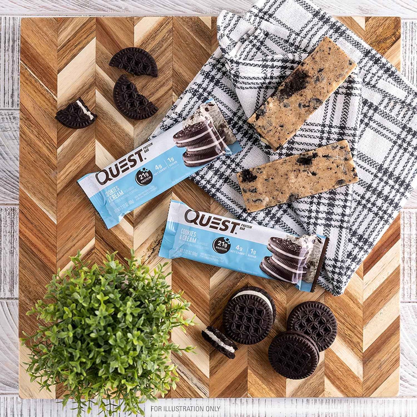 Quest Nutrition Cookies & Cream Protein Bar – Desk Drawer Snack to Power Through Afternoon Slumps