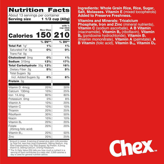 Chex Gluten Free Corn Cereal 18 oz – Holiday Gifting Pantry Box for Housewarming and Hostess Prep
