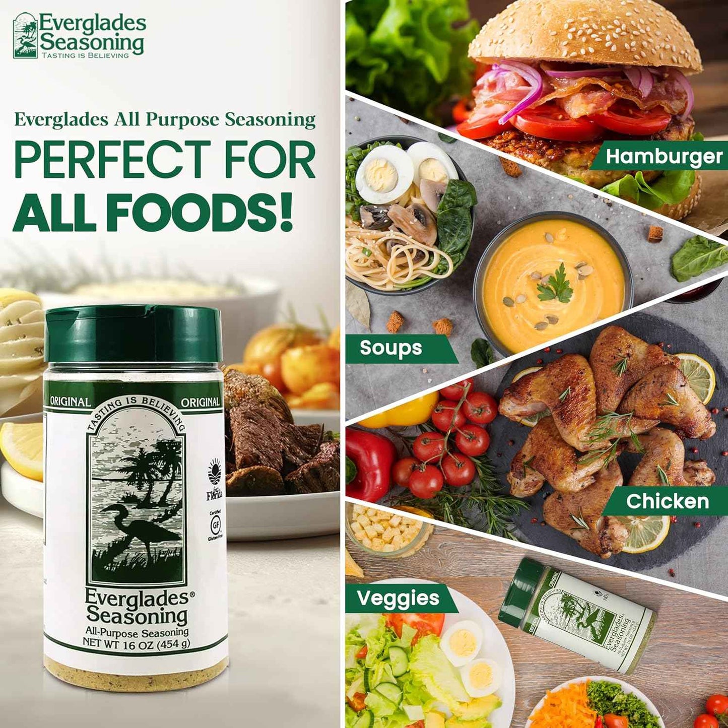 Everglades All Purpose Seasoning Blend - Camping & Patio Cooking Spice, Portable 16 oz Savory Smoky Blend for Open-Air Meals