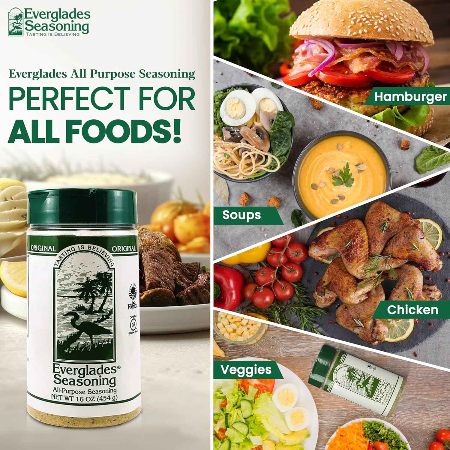 Everglades All Purpose Seasoning Blend - Camping & Patio Cooking Spice, Portable 16 oz Savory Smoky Blend for Open-Air Meals