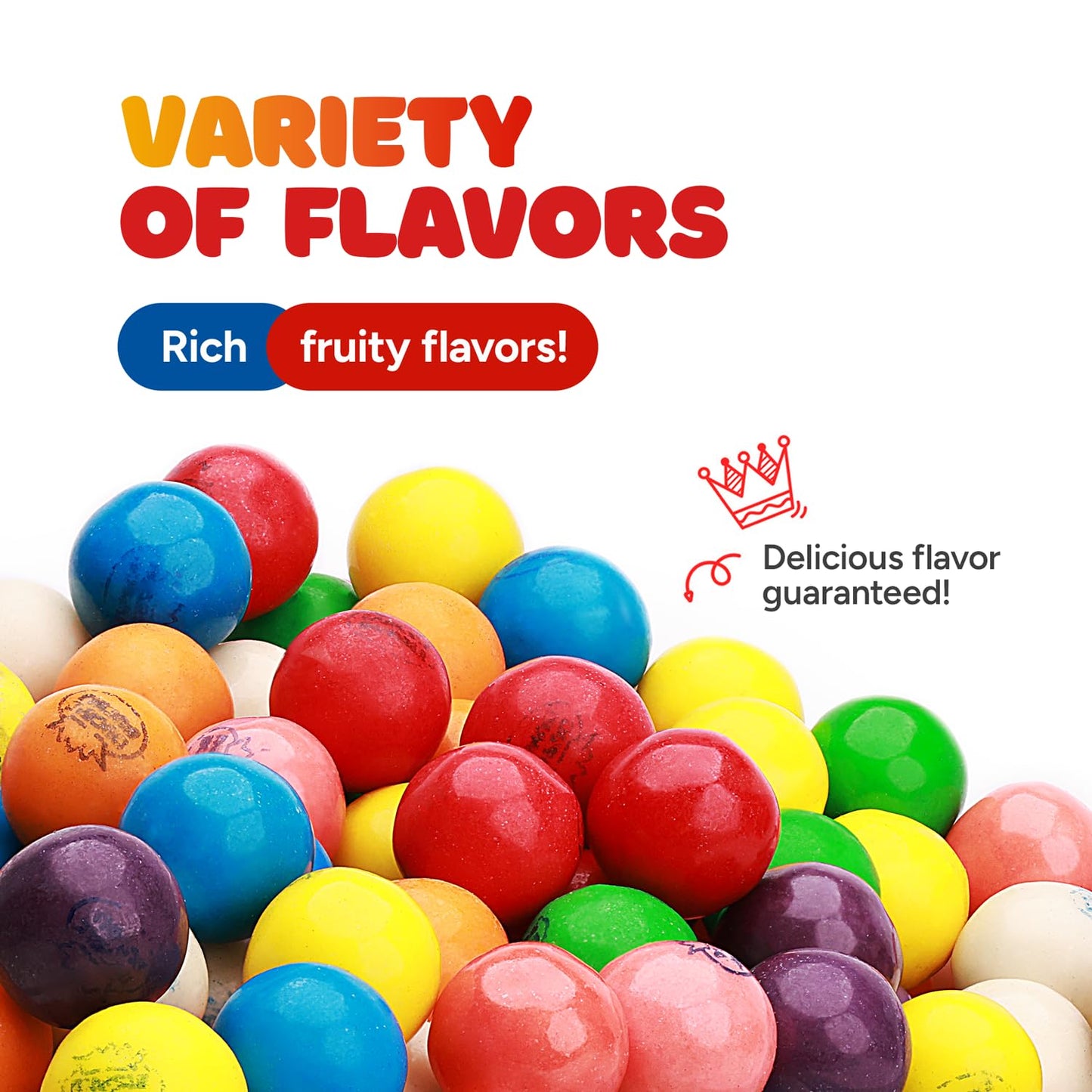 Gluten Free Gumballs 1lb Safe Classroom Reward and Daycare Treat Refill Pack
