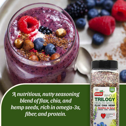 Badia Trilogy Seed Blend – Quick Omega-3 Shake Add-In for Busy Morning Routines