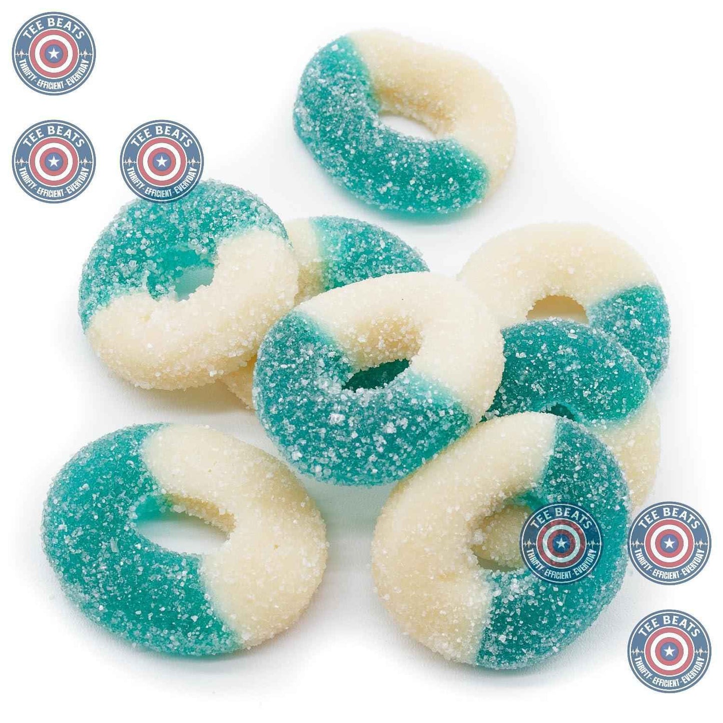 Gummy Candy Bulk BLUE RASPBERRY Rings 1 lb – Office Break Room & Reception Desk Candy Dish, Bulk 1 lb Bag