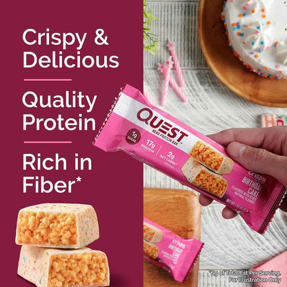 Quest Nutrition Cookies & Cream Protein Bar – Pre-Meeting Energy Boost for Busy Professionals Tracking Macros, 1g Sugar