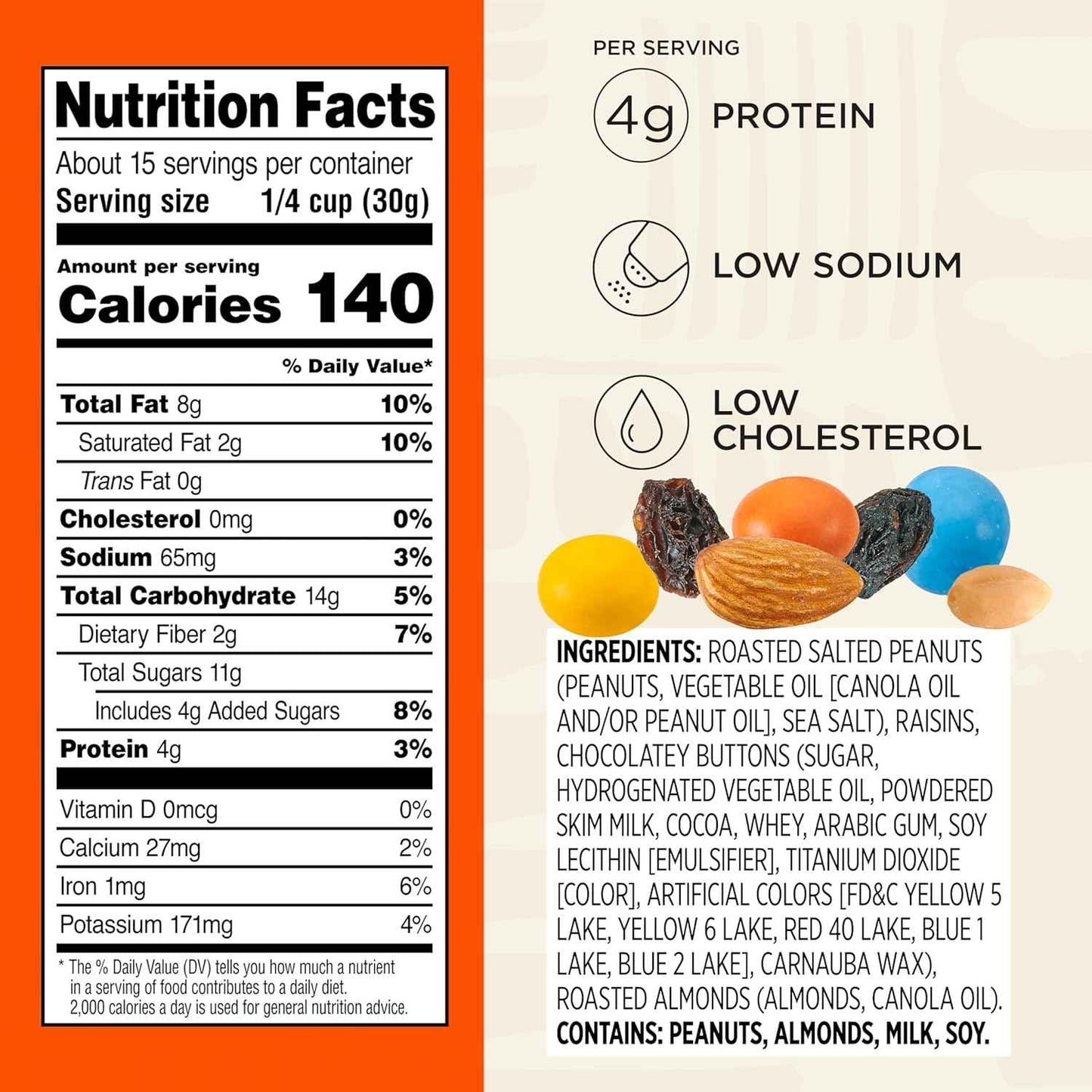 Snak Club Energizer Trail Mix – Guilt-Free Office Snack with 4g Protein, Low Sodium, and Cholesterol-Conscious Ingredients, 16 oz Pouch