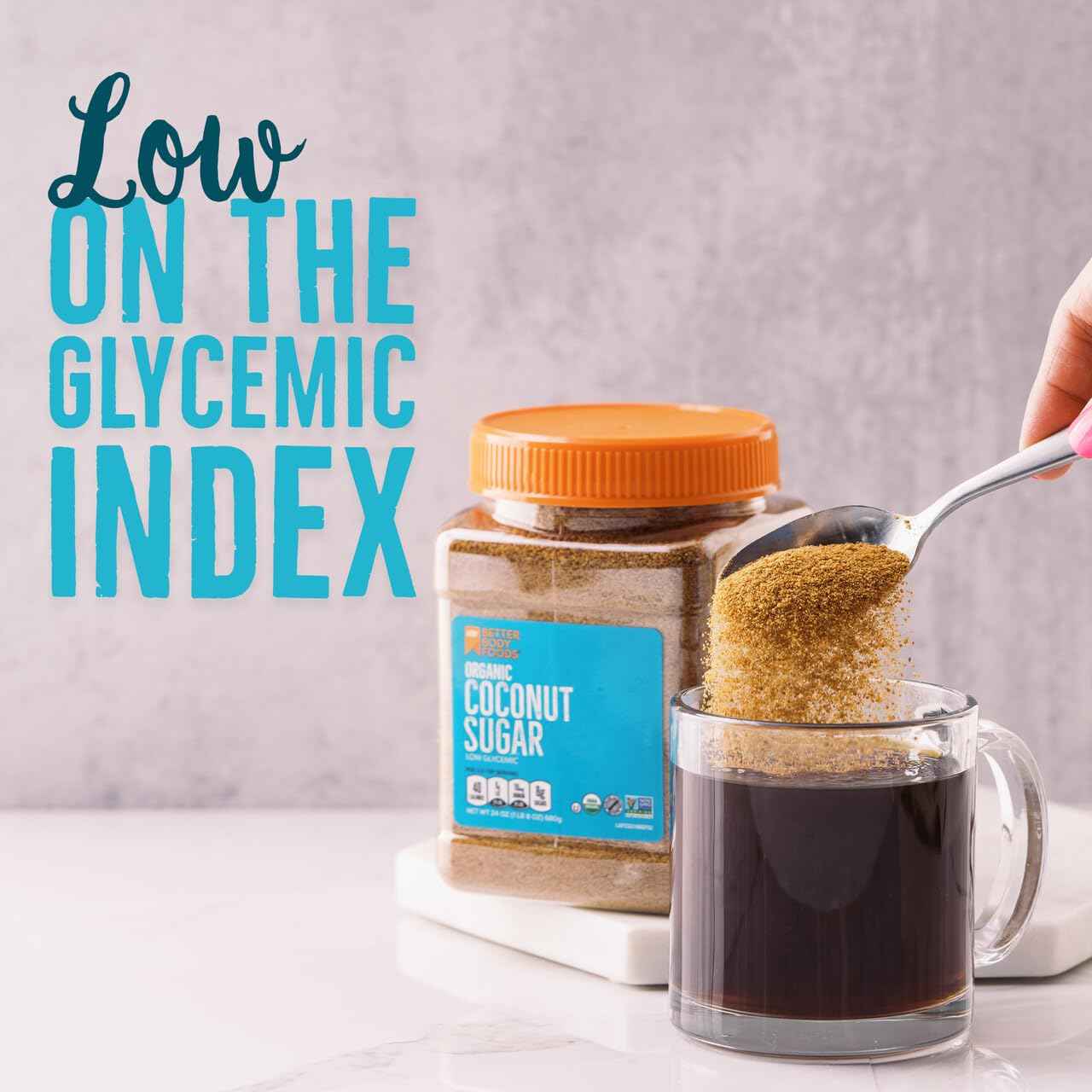 BetterBody Foods Organic Coconut Sugar – Uncluttered Counter Essential for Simple Home Baking