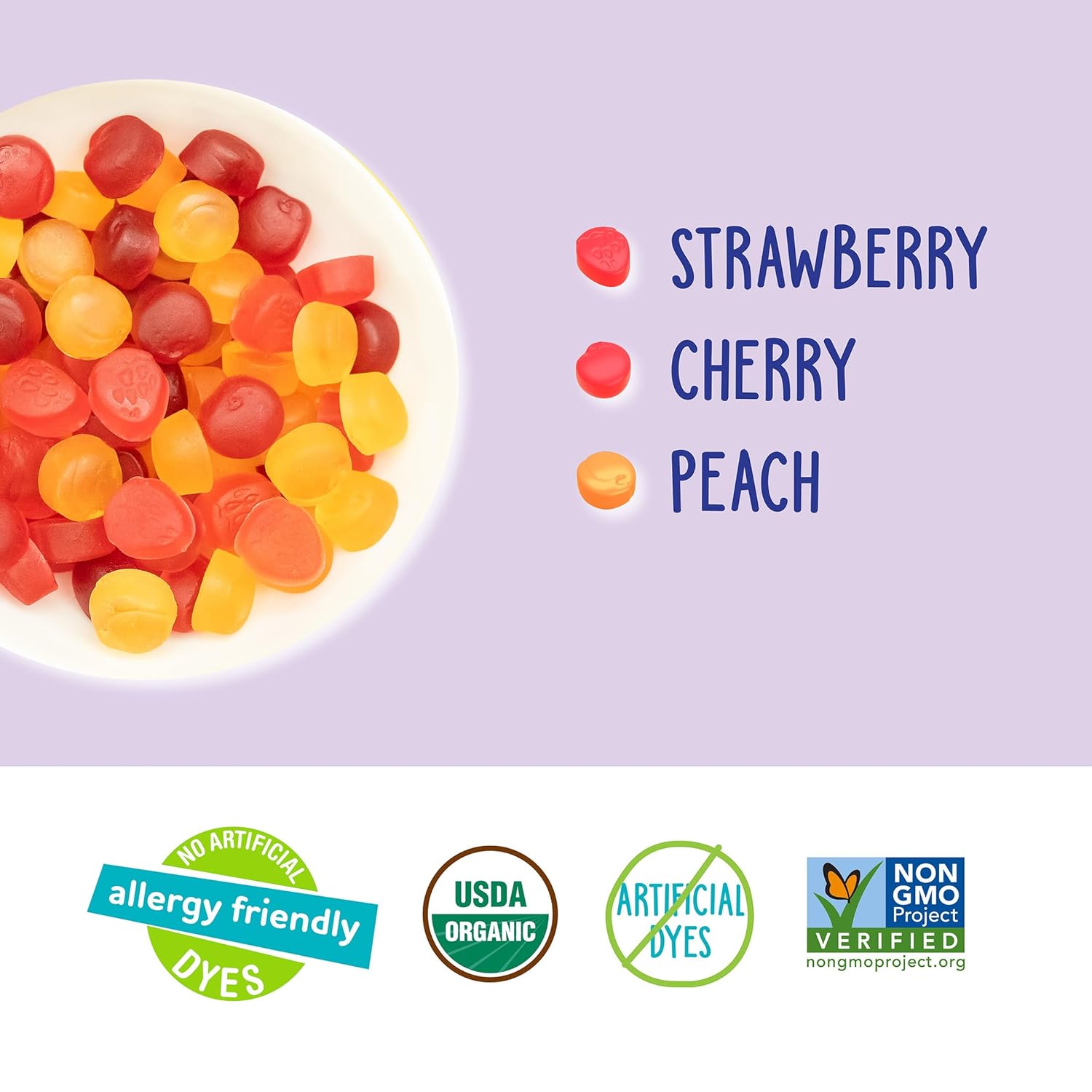 gluten-free with no high fructose corn syrup or artificial dyes