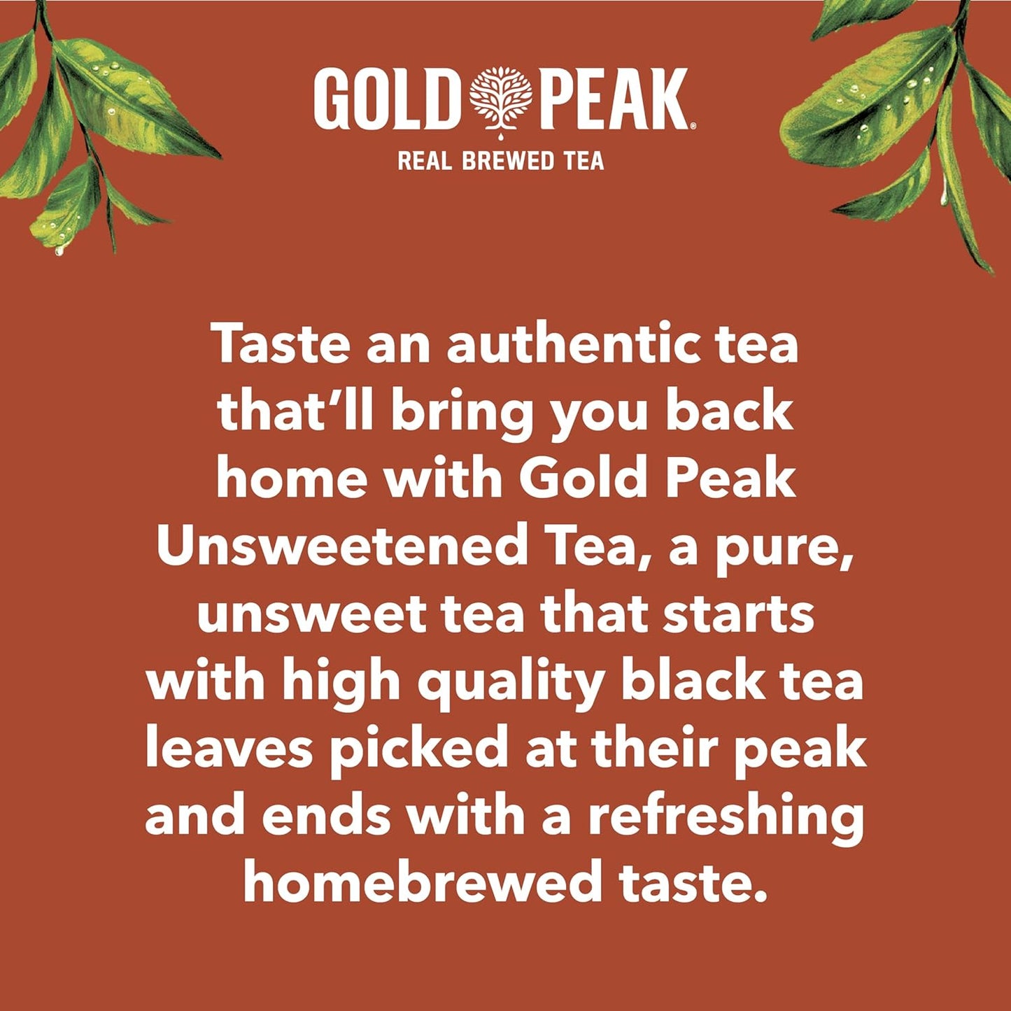 Gold Peak Zero Sugar Sweet Tea – Mindful Sip for Diet and Weight Management Goals, 16.9 fl oz Bottles 6 Pack