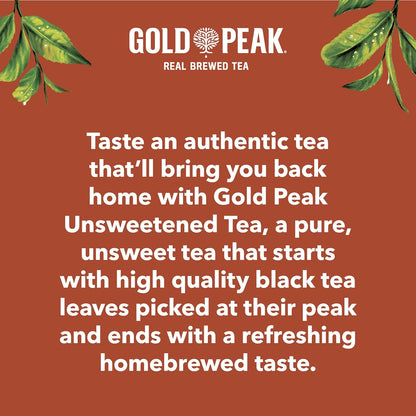 Gold Peak Zero Sugar Sweet Tea – Mindful Sip for Diet and Weight Management Goals, 16.9 fl oz Bottles 6 Pack
