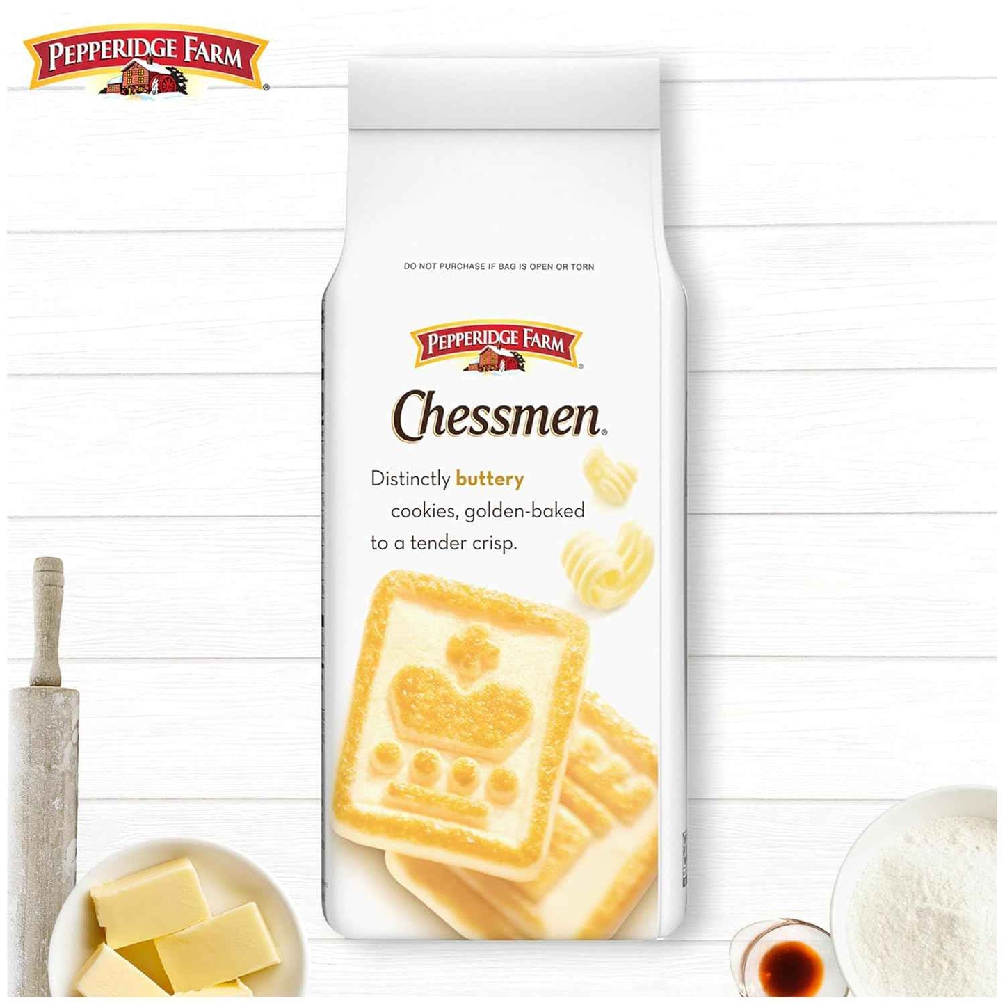 Pepperidge Farm Chessmen Butter Cookies – Premium Creamery Butter Shortbread for Elevated Tea Time