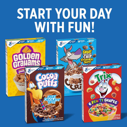Golden Grahams Breakfast Cereal, Graham Cracker Taste, Made with Whole Grain – Quick Desk Snack for Busy Work-from-Home Professionals