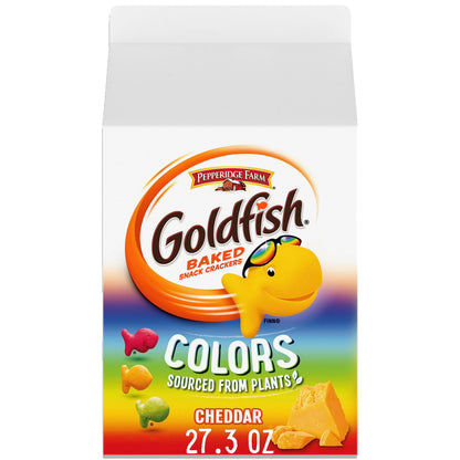 Goldfish Cheddar Cheese Crackers – Nostalgic Throwback Snack Gift for the Coworker Break Room and Office Secret Santa, 27.3 oz