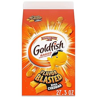Goldfish Cheddar Cheese Crackers – Nostalgic Throwback Snack Gift for the Coworker Break Room and Office Secret Santa, 27.3 oz
