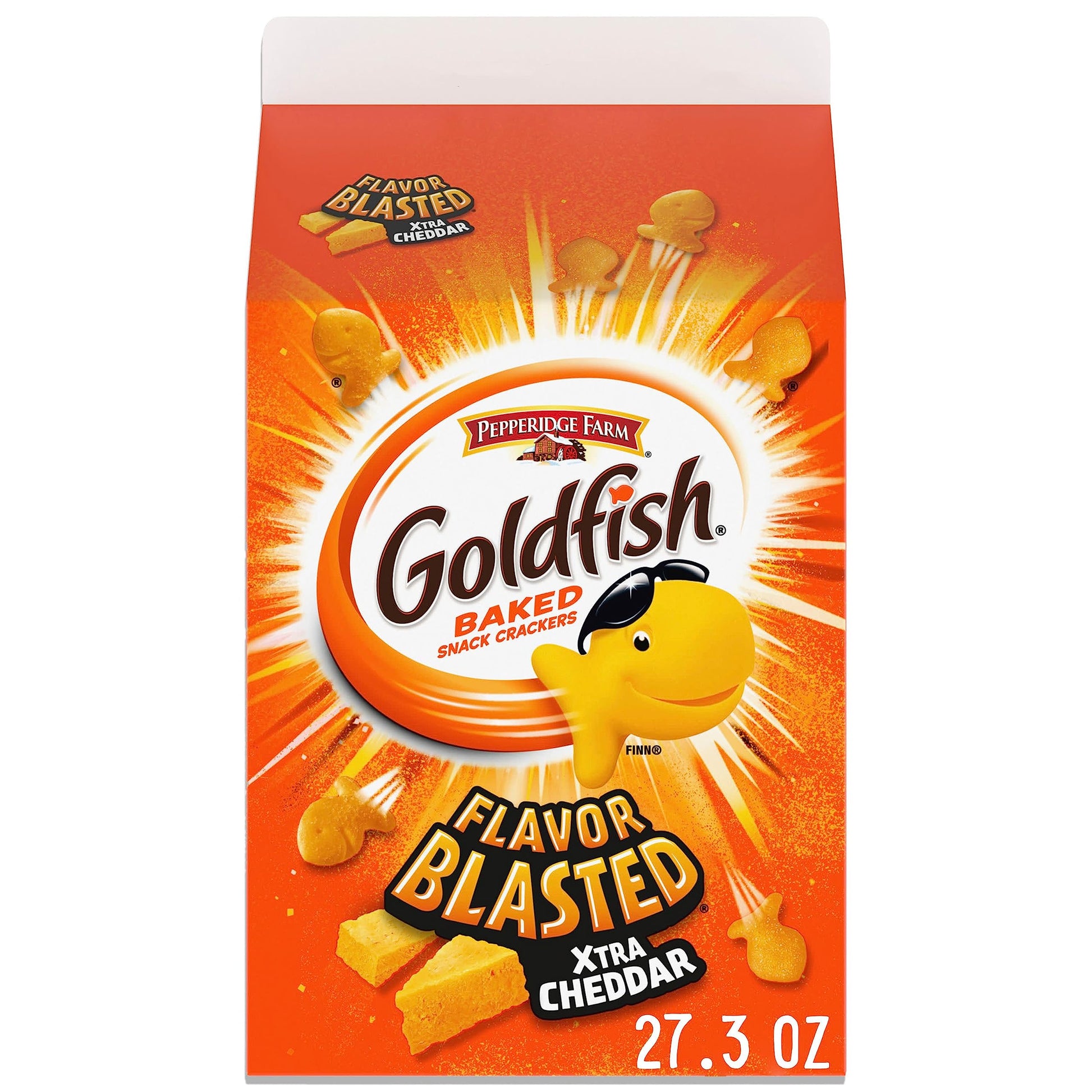 Goldfish Cheddar Cheese Crackers – Nostalgic Throwback Snack Gift for the Coworker Break Room and Office Secret Santa, 27.3 oz