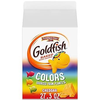 Goldfish Cheddar Cheese Crackers – Nostalgic Throwback Snack Gift for the Coworker Break Room and Office Secret Santa, 27.3 oz