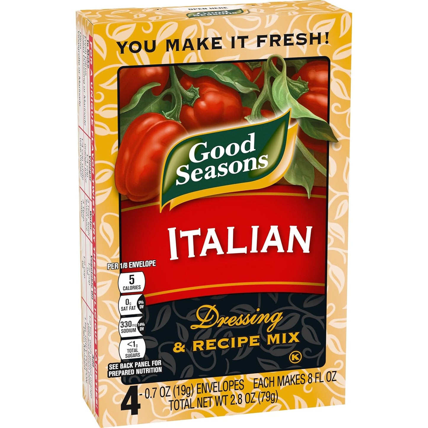 Good Seasons Italian Recipe Seasoning Mix – Calorie-Conscious Pantry Staple for Meal Prep and Wellness Routines, 4 ct