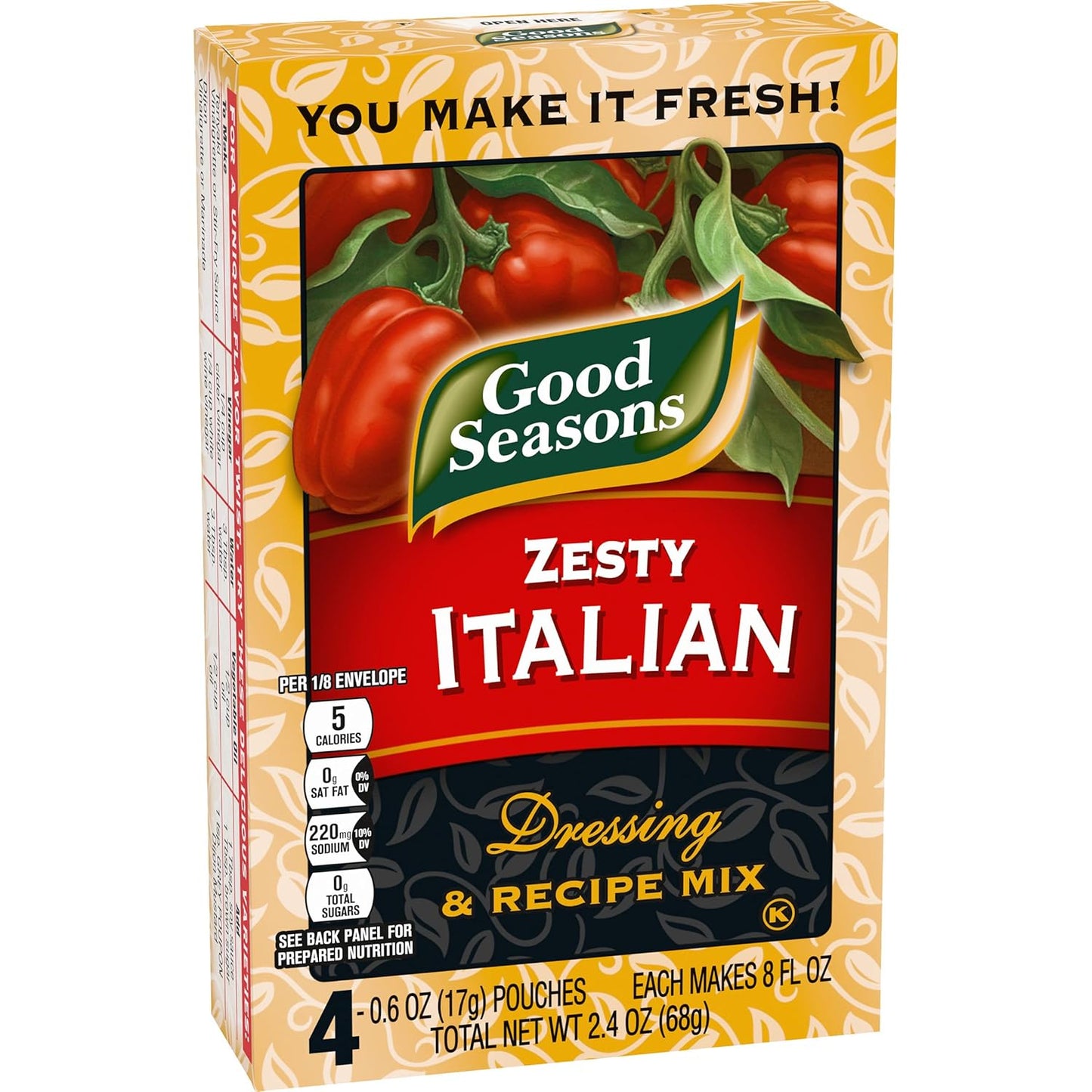 Good Seasons Italian Seasoning Packets – 5-Calorie Homemade Dressing for Wellness-Focused Meal Prep