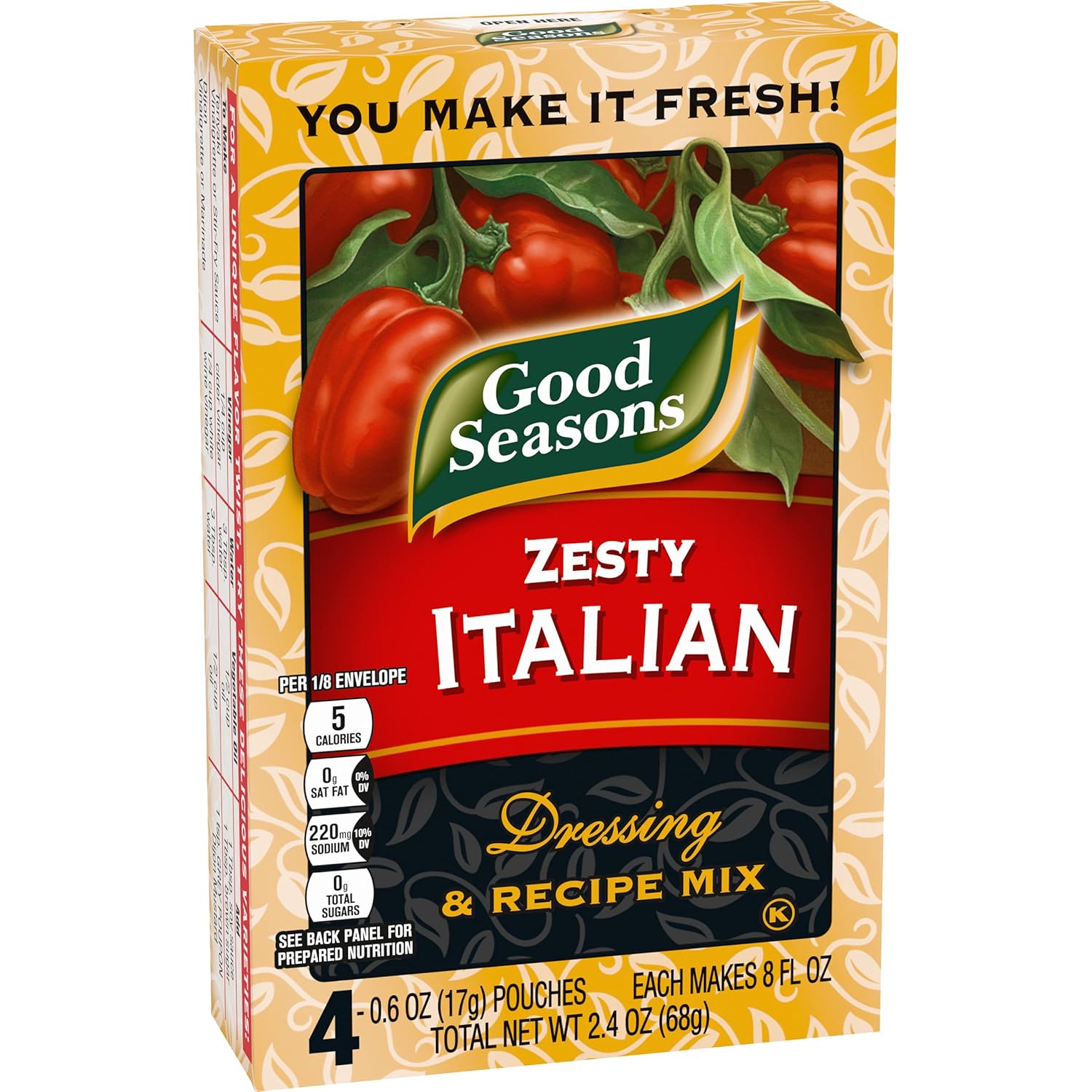 Good Seasons Italian Seasoning Packets – 5-Calorie Homemade Dressing for Wellness-Focused Meal Prep