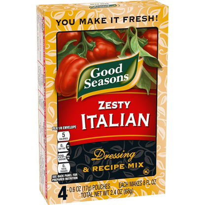 Good Seasons Italian Seasoning Packets – 5-Calorie Homemade Dressing for Wellness-Focused Meal Prep