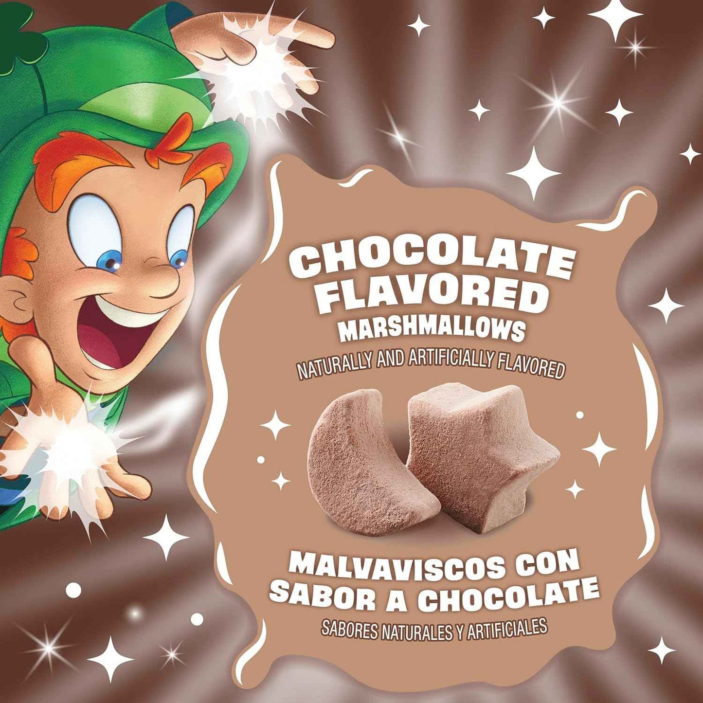 Lucky Charms Chocolatey Chocolate Cereal with Marshmallows – Kids Breakfast Cereal for the Family Pantry, Made with Whole Grain, 10.6 oz