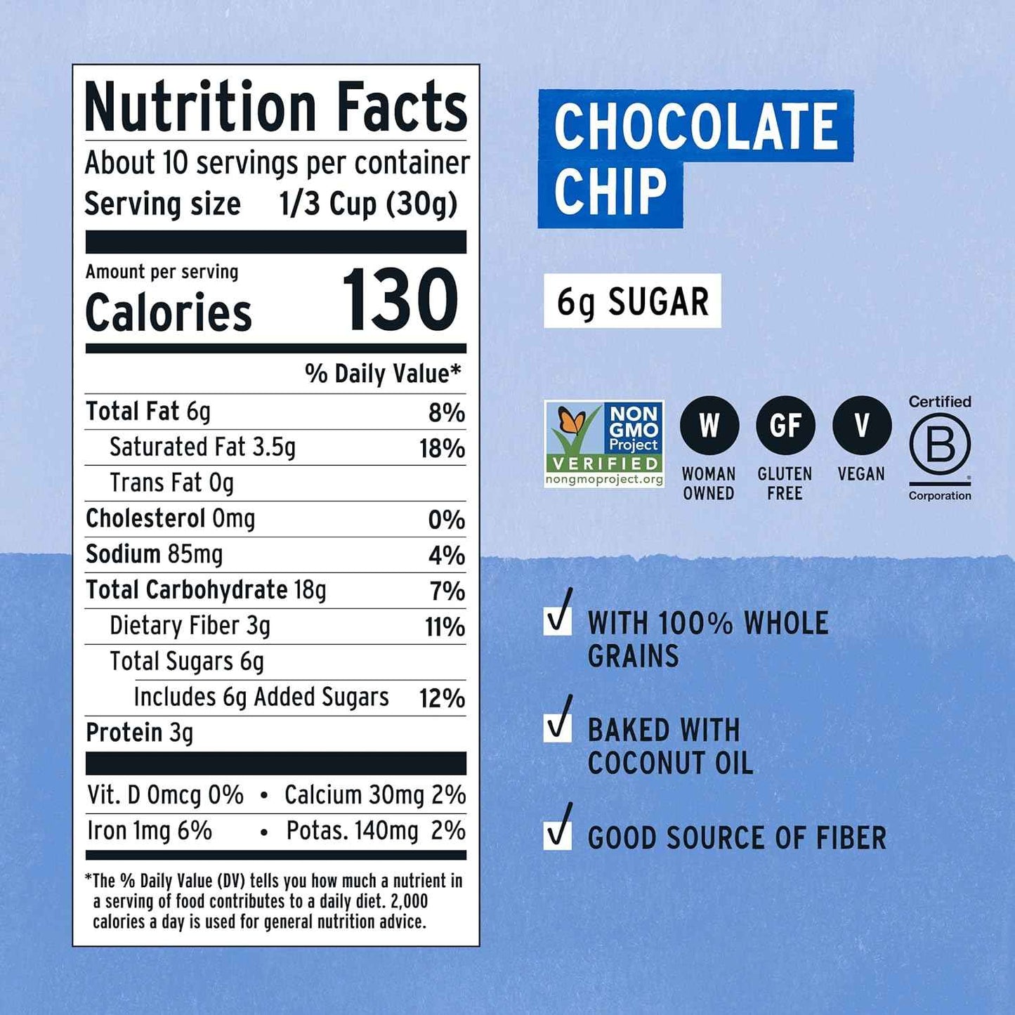 Purely Elizabeth Cookie Granola Chocolate Chip – Essential Pantry Staple for the Uncluttered Kitchen, Simple Ingredient Cookie Granola 3 Pack